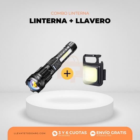 Linterna MaxForce® + 1 Llavero LED de REGALO