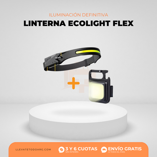 Linterna Frontal EcoLight Flex® + Mini Linterna de REGALO